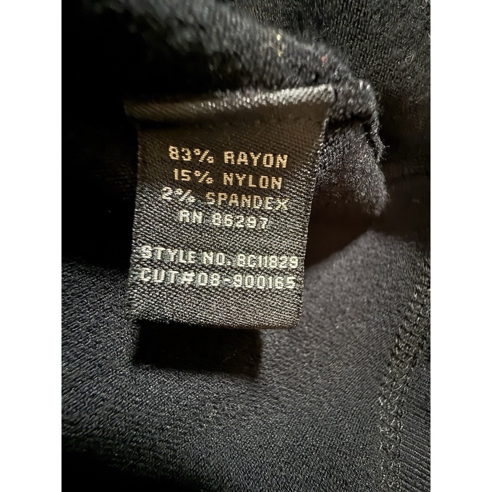 BCBG Maxazria Jacket Large M Black Hoodie Long Sleeve Full Zip Logo Top Womens - Picture 8 of 8